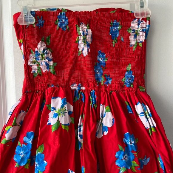 Strapless Floral Summer Dress S - Picture 3 of 8